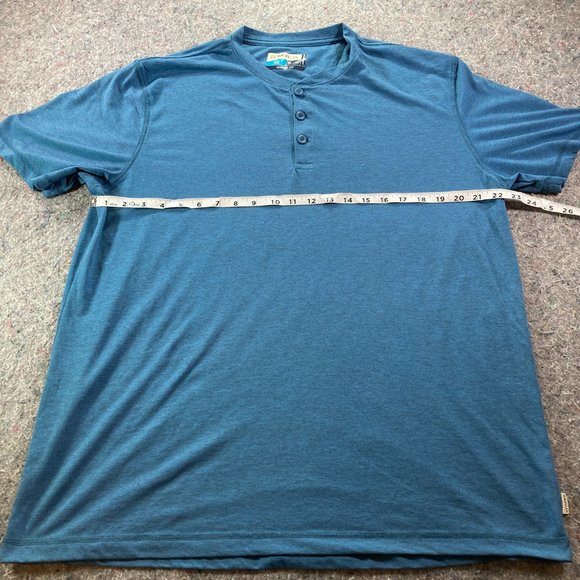 Magellan Outdoors T-Shirt Mens Size Adult XL Blue Buttons Short Sleeve - Picture 5 of 11